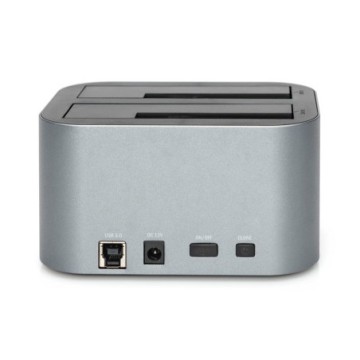 STAZIONE DOCKING DOPPIA USB 3.0 SATA 6G PER SATA HDD 2.5/3.5", FUNZIONE CLONE, ALIMENTATORE 12V/3A