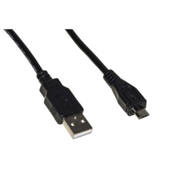 CAVO USB 2.0 - MICRO USB B IN RAME PER RICARICA E SCAMBIO DATI SMARTPHONE E TABLET MT 1,8 COLORE NERO