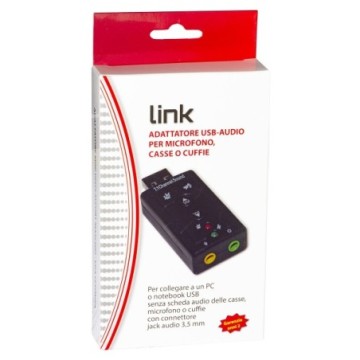 ADATTATORE USB-AUDIO PER MICROFONO, CASSE O CUFFIE