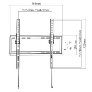 STAFFA A MURO ULTRA SLIM SUPPORTO TV 32"-55" LED/LCD FINO A 35 KG