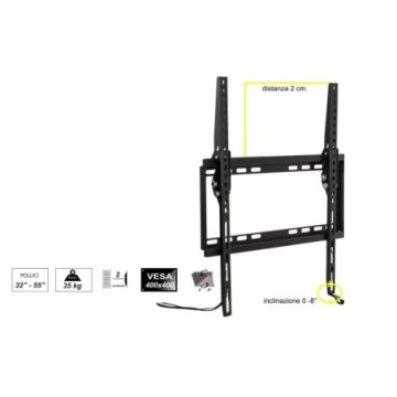 STAFFA A MURO ULTRA SLIM SUPPORTO TV 32"-55" LED/LCD FINO A 35 KG